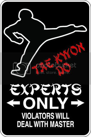 9"x12" Aluminum  tae kwon do deal with master  funny  parking sign for indoors or outdoors