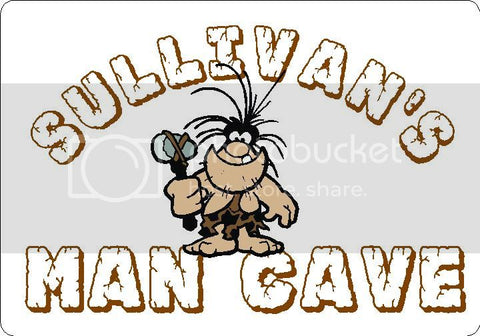 SULLIVAN Man Cave 9"x12" Aluminum novelty parking sign wall decor.