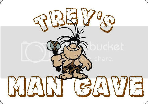 TREY Man Cave 9"x12" Aluminum novelty parking sign wall decor.