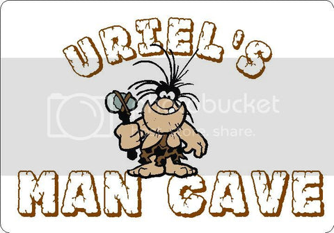 URIEL Man Cave 9"x12" Aluminum novelty parking sign wall decor.