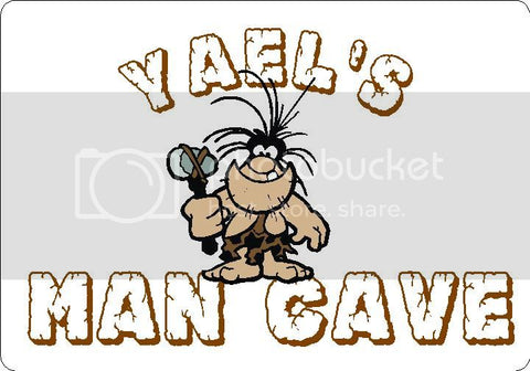 YAEL Man Cave 9"x12" Aluminum novelty parking sign wall decor.