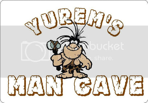YUREM Man Cave 9"x12" Aluminum novelty parking sign wall decor.