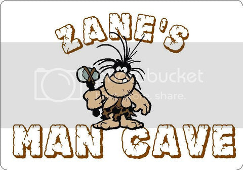 ZANE Man Cave 9"x12" Aluminum novelty parking sign wall decor.