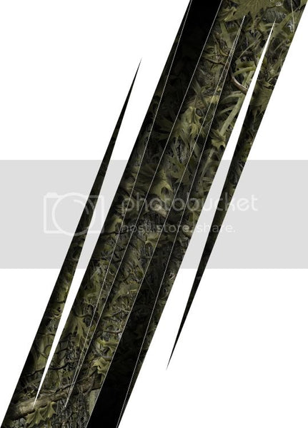 Truck bed  side camo spikes bed band marshland high resolution vinyl graphic stripe decal kit universal fit.