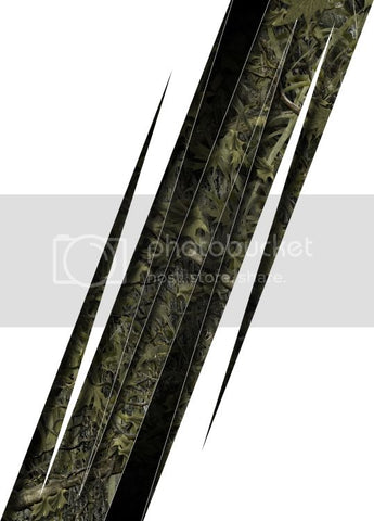 Truck bed  side camo spikes bed band marshland high resolution vinyl graphic stripe decal kit universal fit.