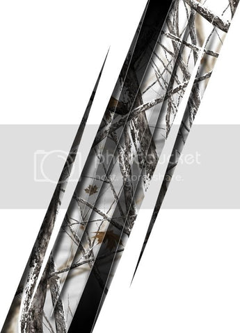 Truck bed  side camo spikes bed band snowstorm high resolution vinyl graphic stripe decal kit universal fit.