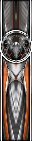 Truck bed  side chrome deer skull bed band design # 2 high resolution vinyl graphic stripe decal kit universal fit.