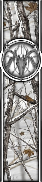 Truck bed  side chrome deer skull bed band snowstorm high resolution vinyl graphic stripe decal kit universal fit.