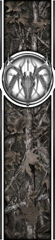 Truck bed  side chrome deer skull bed band woodland ghost high resolution vinyl graphic stripe decal kit universal fit.