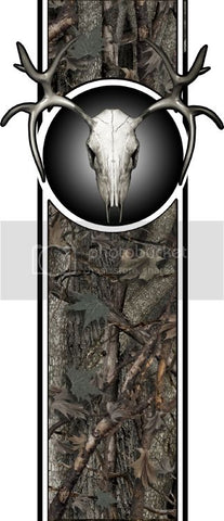 Truck bed  side deer skull bed band design #2 high resolution vinyl graphic stripe decal kit universal fit.