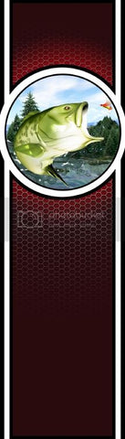 Truck bed  side fish bed band red high resolution vinyl graphic stripe decal kit universal fit.