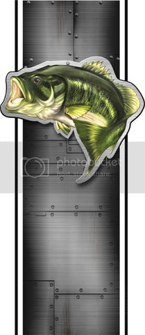 Truck bed  side largemouth bass bed band design # 2 high resolution vinyl graphic stripe decal kit universal fit.